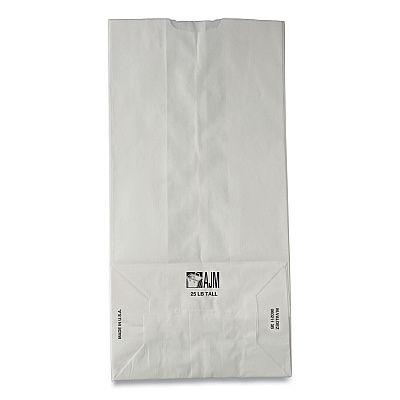 General Grocery Paper Bags, #2 Size, 4.31" x 2.44" x 7.88", White, 500/Bundle (BAGGW2500)
