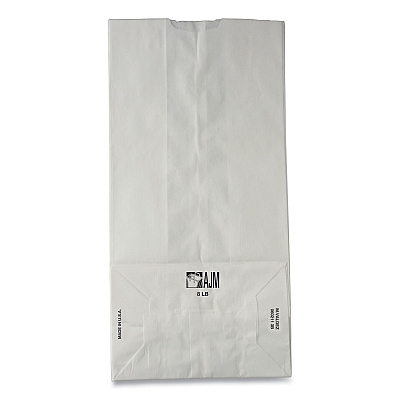 General Grocery Paper Bags, #8 Size, 6.13" x 4.17" x 12.44", White, 500/Bundle (BAGGW8500)