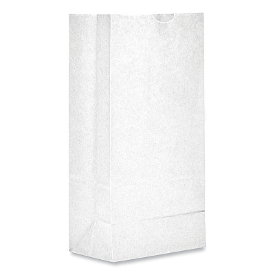 General Grocery Paper Bags, #10 Size, 6.31" x 4.19" x 13.38", White, 500/Bundle (BAGGW10500)