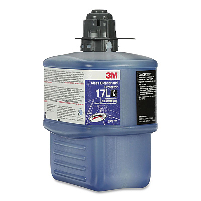 3M Glass Cleaner And Protector Concentrate, 1.9 L Twist N' Fill Bottle, 6/carton (MMM17LG)