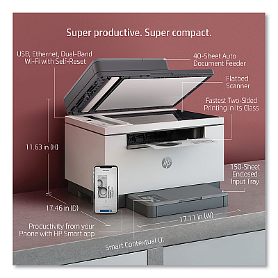 HP LaserJet MFP M234sdw Wireless Multifunction Laser Printer, Copy/Print/Scan (HEW6GX01F)