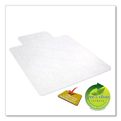 deflecto Antimicrobial Chair Mat, Rectangular, 48 x 36, Clear (DEFCM2E112AM)