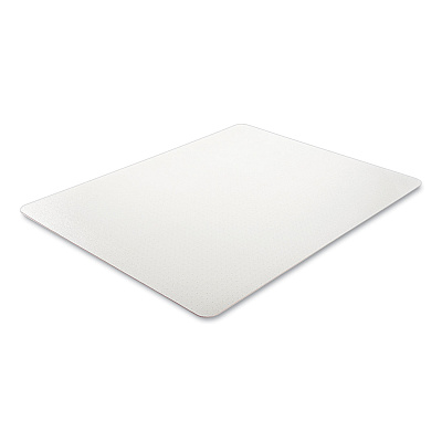 deflecto Antimicrobial Chair Mat, Medium Pile Carpet, 60 x 46, Rectangular, Clear (DEFCM14442FAM)