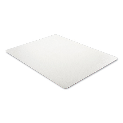 deflecto Antimicrobial Chair Mat, Medium Pile Carpet, 60 x 46, Rectangular, Clear (DEFCM14442FAM)