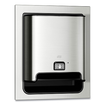 Tork Image Design Matic Hand Towel Roll Dispenser with Intuition Sensor, In-Wall Recessed, 17.64 x 7.87 x 20.55, Stainless Steel (TRK461223)