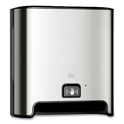 Tork Image Design Matic Hand Towel Roll Dispenser with Intuition Sensor, Wall Mount, 13.58 x 8.03 x 14.69, Stainless Steel (TRK461202)