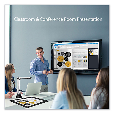 Adesso Cybertrack 510 Document Camera, 5 Mpixels, Silver (ADECYBERTRAK510)