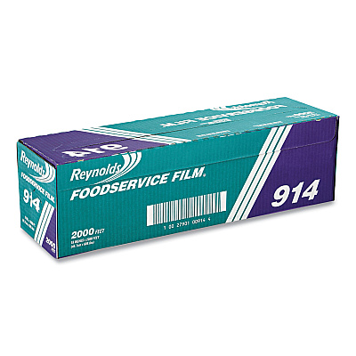 Reynolds Wrap PVC Film Roll with Cutter Box, 18" x 2,000 ft, Clear (RFP914)