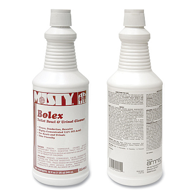Misty Bolex 23 Percent Hydrochloric Acid Bowl Cleaner, Wintergreen, 32oz, 12/Carton (AMR1038799)