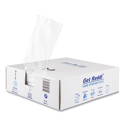 Inteplast Group Food Bags, 5.5 gal, 10" x 8" x 24", Clear, 500/Carton (IBSPB100824M)