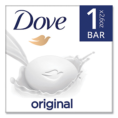 Dove White Beauty Bar, Light Scent, 2.6 oz (UNI61073EA)