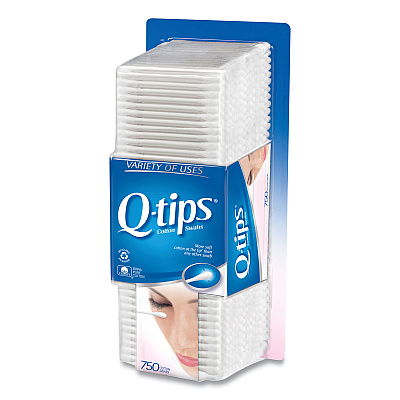 Q-tips Cotton Swabs, 750/Pack, 12/Carton (UNI09824CT)