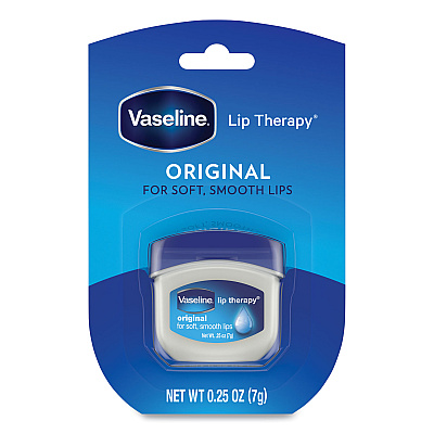 Vaseline Lip Therapy, Original, 0.25 oz, Plastic Flip-Top Container, 32/Carton (UNI20677CT)