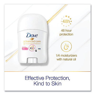 Dove Invisible Solid Antiperspirant Deodorant, Floral Scent, 0.5 oz (UNI66801EA)