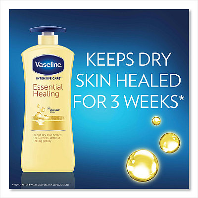 Vaseline Intensive Care Essential Healing Body Lotion, 20.3 oz, Pump Bottle (UNI07900EA)