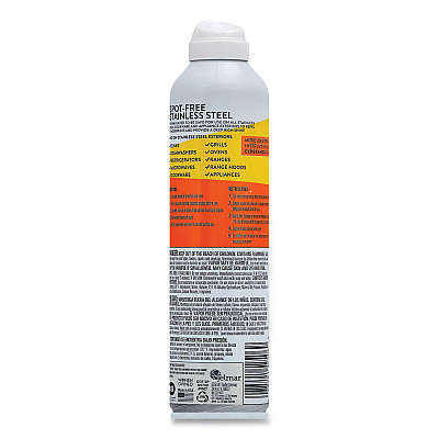 CLR Spot-Free Stainless Steel Cleaner, Citrus, 12 oz Can, 6/Carton (JELCSS12)