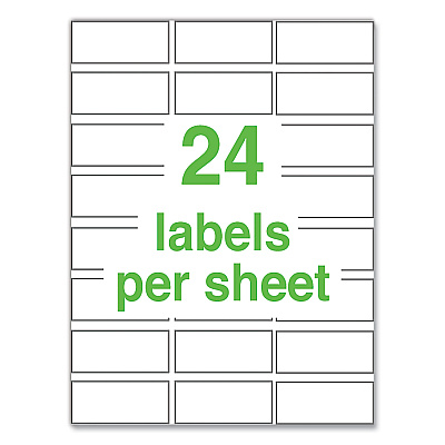 Avery UltraDuty GHS Chemical Waterproof and UV Resistant Labels, 1 x 2.5, White, 24/Sheet, 25 Sheets/Pack (AVE60527)