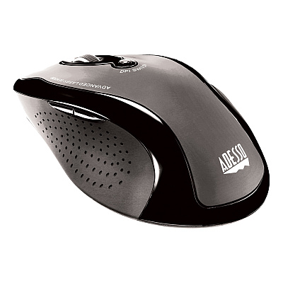 Adesso WKB1500GB Wireless Ergonomic Keyboard and Mouse, 2.4 GHz Frequency/30 ft Wireless Range, Black
