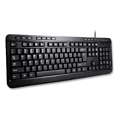 Adesso AKB132UB 118-Key MM Desktop USB Keyboard, Black