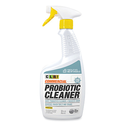 CLR PRO Commercial Probiotic Cleaner, Lemon Scent, 32 oz Spray Bottle, 6/Carton (JELFMCPC326PRO)