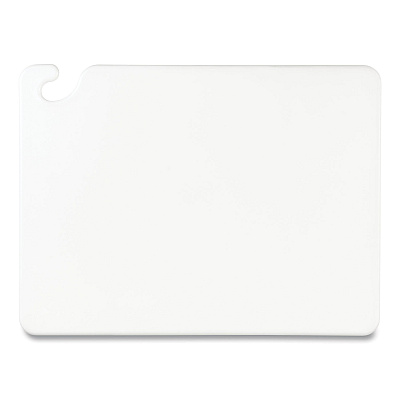 San Jamar Cut-N-Carry Color Cutting Boards, Plastic, 20 x 15 x 0.5, White (SJMCB152012WH)