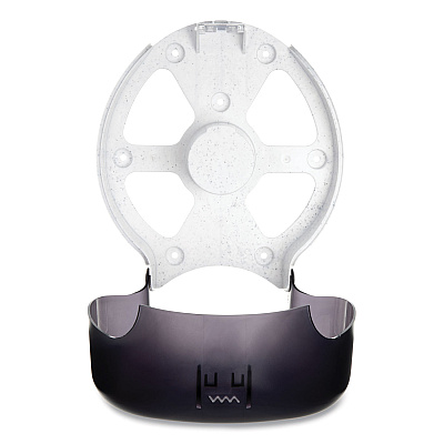 San Jamar Single 9" Jumbo Bath Tissue Dispenser, Classic, 10.25 x 5.63 x 12, Transparent Black Pearl (SJMR2000TBK)