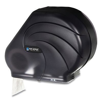 San Jamar Oceans Reserva Jumbo Tissue Dispenser with Stub, 16.75 x 5.5 x 12.25, Black Pearl (SJMR3090TBK)
