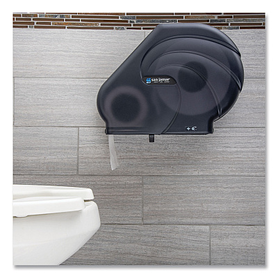 San Jamar Oceans Reserva Jumbo Tissue Dispenser with Stub, 16.75 x 5.5 x 12.25, Black Pearl (SJMR3090TBK)