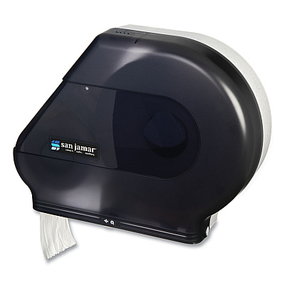 San Jamar Quantum 12"-13" JBT Dispenser, Classic, 22 x 5.88 x 16.5, Transparent Black Pearl (SJMR6500TBK)