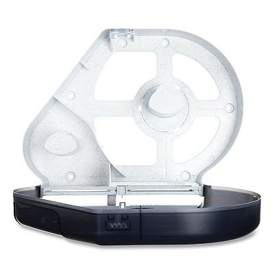 San Jamar Quantum 12"-13" JBT Dispenser, Classic, 22 x 5.88 x 16.5, Transparent Black Pearl (SJMR6500TBK)