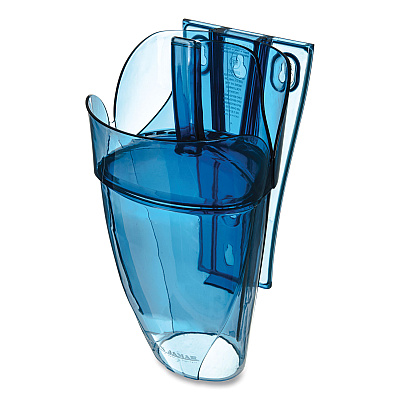 San Jamar Saf-T-Scoop and Guardian System for Ice Machines, 64-86 oz, Transparent Blue (SJMSI9000)