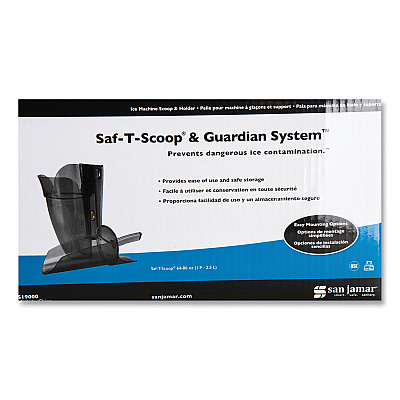 San Jamar Saf-T-Scoop and Guardian System for Ice Machines, 64-86 oz, Transparent Blue (SJMSI9000)