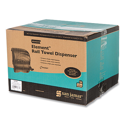 San Jamar Element Lever Roll Towel Dispenser, Oceans, 12.5 x 8.5 x 12.75, Black Pearl (SJMT990TBK)