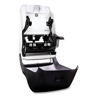 San Jamar Lever Roll Towel Dispenser, Classic, 12.94 x 9.25 x 16.5, Transparent Black Pearl (SJMT1100TBK)