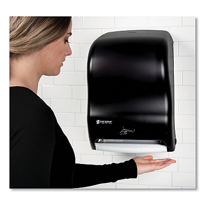 San Jamar Smart System with iQ Sensor Towel Dispenser, 11.75 x 9 x 15.5, Black Pearl (SJMT1400TBK)