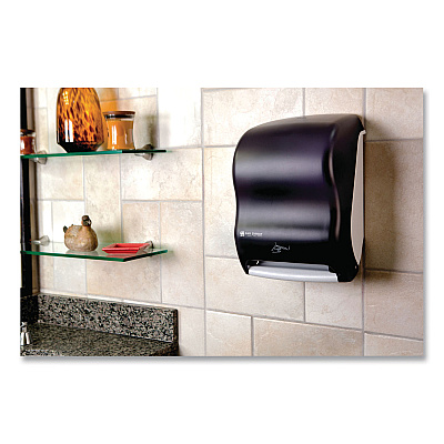San Jamar Smart System with iQ Sensor Towel Dispenser, 11.75 x 9 x 15.5, Black Pearl (SJMT1400TBK)