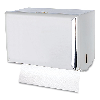 San Jamar Singlefold Paper Towel Dispenser, 10.75 x 6 x 7.5, Chrome (SJMT1800XC)