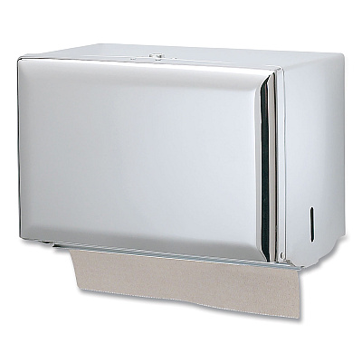San Jamar Singlefold Paper Towel Dispenser, 10.75 x 6 x 7.5, Chrome (SJMT1800XC)