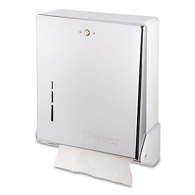 San Jamar True Fold C-Fold/Multifold Paper Towel Dispenser, 11.63 x 5 x 14.5, Chrome (SJMT1905XC)