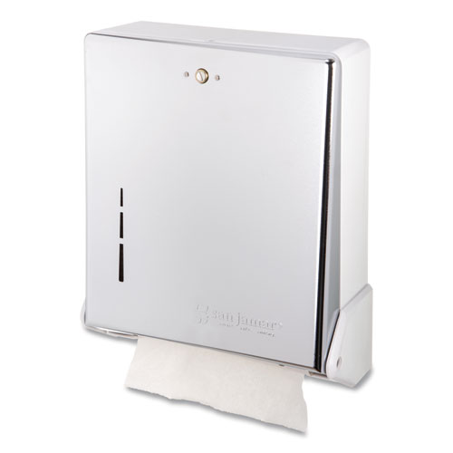 San Jamar True Fold C-Fold/Multifold Paper Towel Dispenser, 11.63 x 5 x 14.5, Chrome (T1905XC)