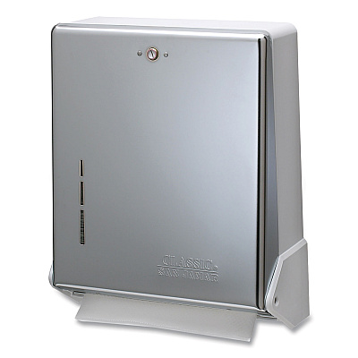 San Jamar True Fold C-Fold/Multifold Paper Towel Dispenser, 11.63 x 5 x 14.5, Chrome (SJMT1905XC)