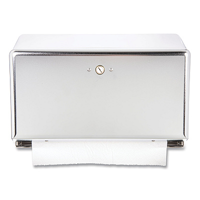 San Jamar Mini C-Fold/Multifold Towel Dispenser, 11.13 x 3.88 x 7.88, Chrome (SJMT1950XC)