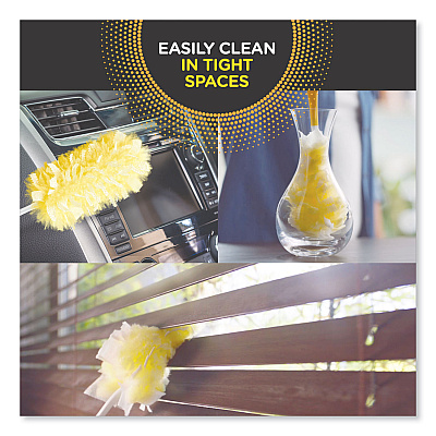 Swiffer Heavy Duty Dusters Refill, Dust Lock Fiber, 2" x 6", Yellow, 33/Carton (PGC99035)