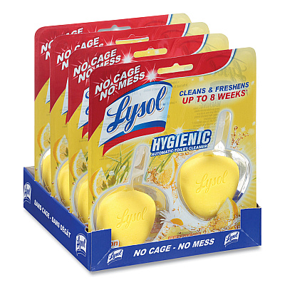 LYSOL Hygienic Automatic Toilet Bowl Cleaner, Lemon Breeze, 2/Pack (RAC83723)