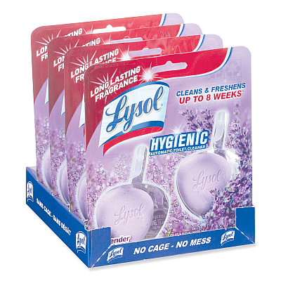LYSOL Hygienic Automatic Toilet Bowl Cleaner, Cotton Lilac, 2/Pack (RAC83722)