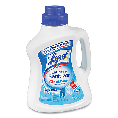 LYSOL Laundry Sanitizer, Liquid, Crisp Linen, 90 oz, 4/Carton (RAC95872)