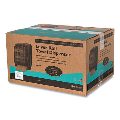San Jamar Lever Roll Towel Dispenser, Oceans, 12.94 x 9.25 x 16.5, Arctic Blue (SJMT1190TBL)