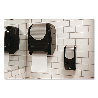 San Jamar Tear-N-Dry Touchless Roll Towel Dispenser, 16.75 x 10 x 12.5, Black/Silver (SJMT1370BKSS)