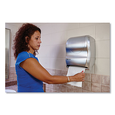 San Jamar Tear-N-Dry Touchless Roll Towel Dispenser, 16.75 x 10 x 12.5, Silver (SJMT1370SS)