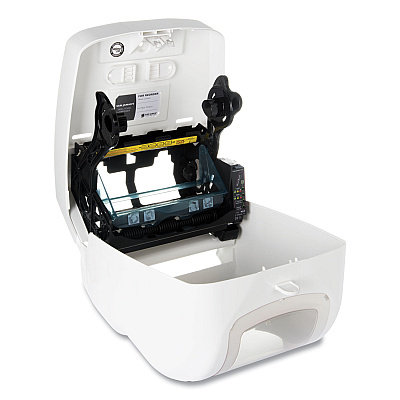 San Jamar Smart System with iQ Sensor Towel Dispenser, 16.5 x 9.75 x 12, White/Clear (SJMT1470WHCL)